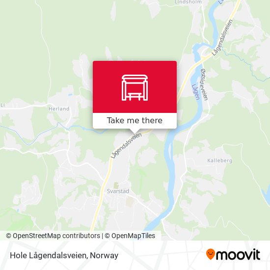 Hole Lågendalsveien map