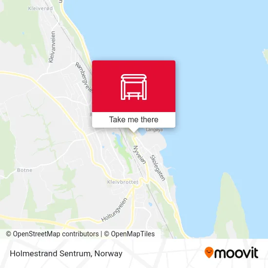 Holmestrand Sentrum map