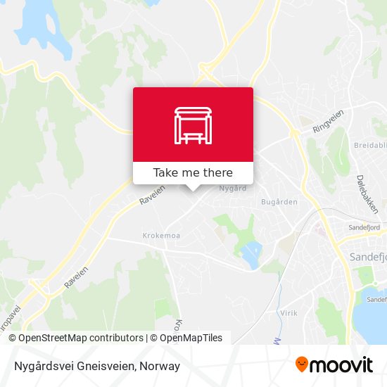 Nygårdsvei Gneisveien map