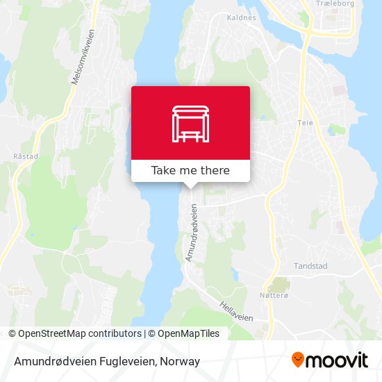 Amundrødveien Fugleveien map