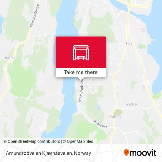 Amundrødveien Kjærnåsveien map