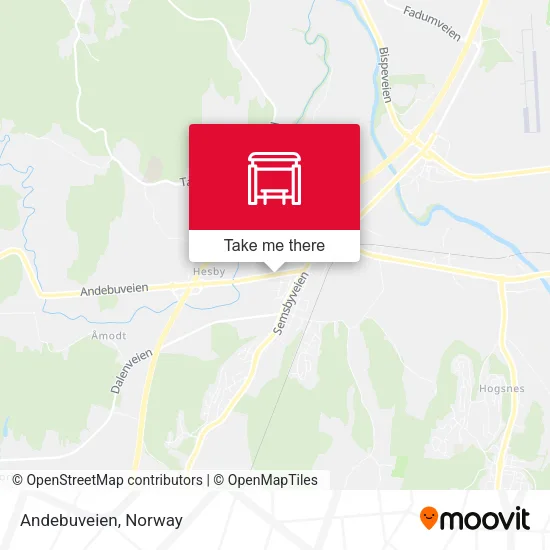 Andebuveien map