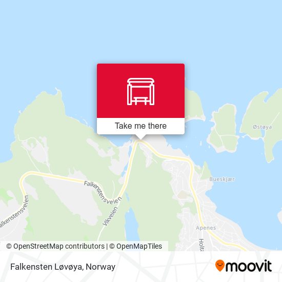 Falkensten Løvøya map