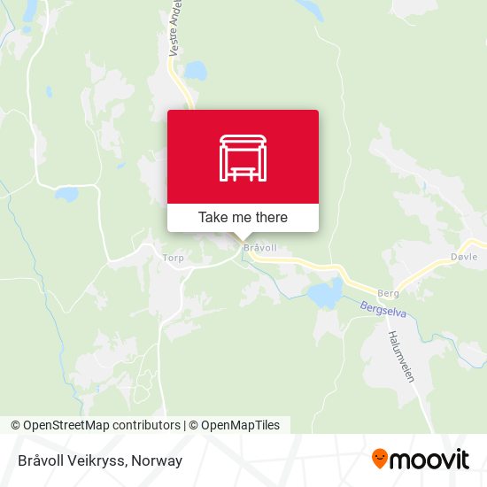 Bråvoll Veikryss map