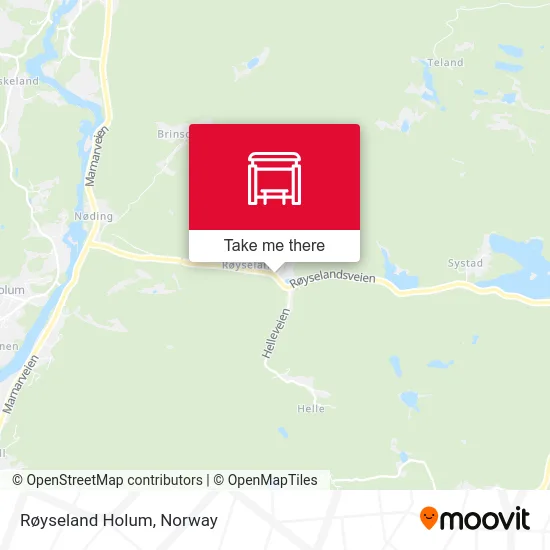 Røyseland Holum map