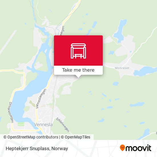 Heptekjerr Snuplass map