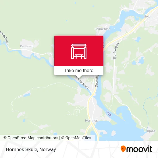 Hornnes Skule map
