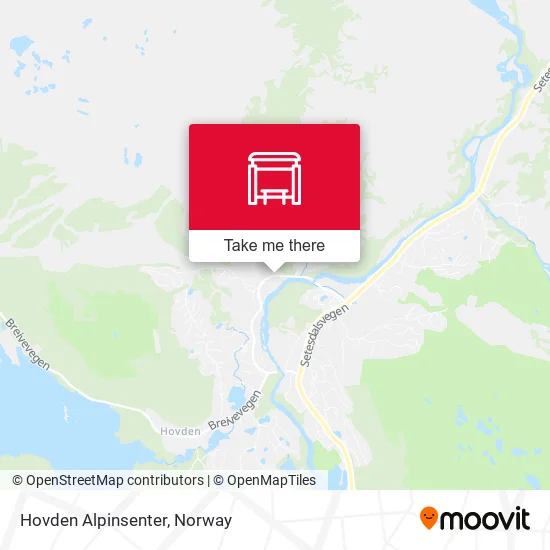 Hovden Alpinsenter map
