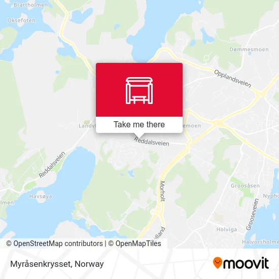 Myråsenkrysset map