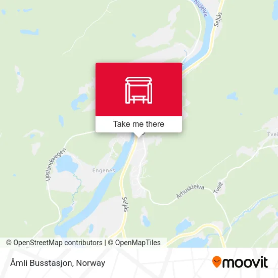 Åmli Busstasjon map