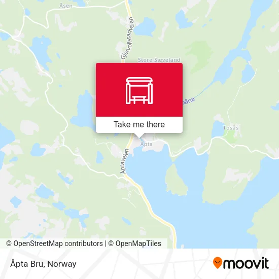 Åpta Bru map