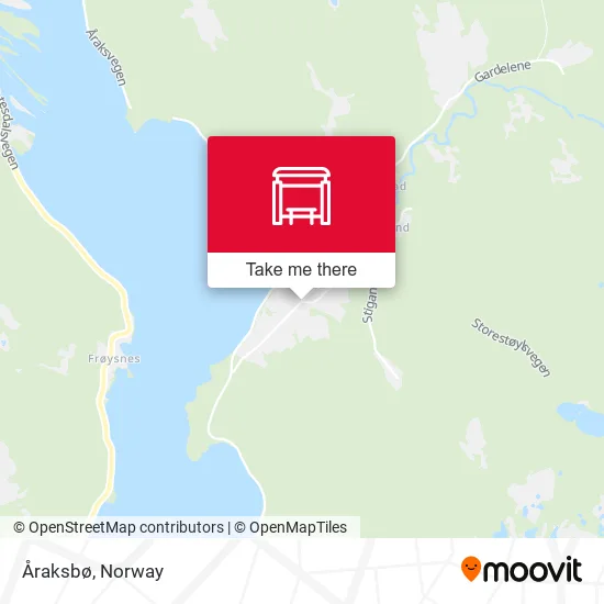 Åraksbø map