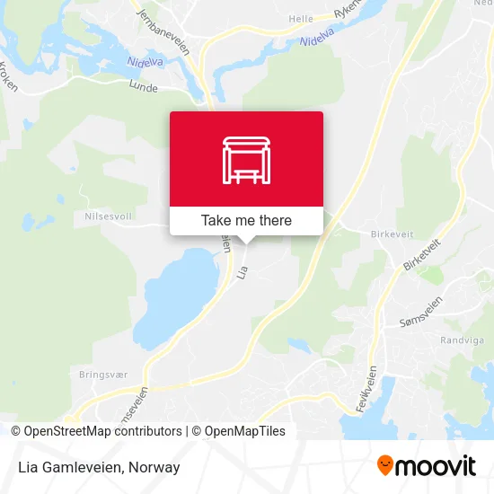 Lia Gamleveien map