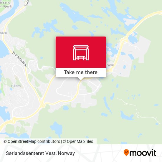 Sørlandssenteret Vest map