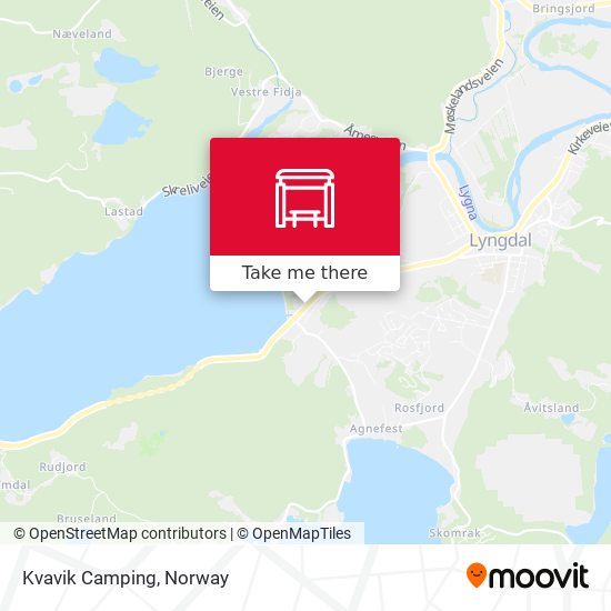 Kvavik Camping map