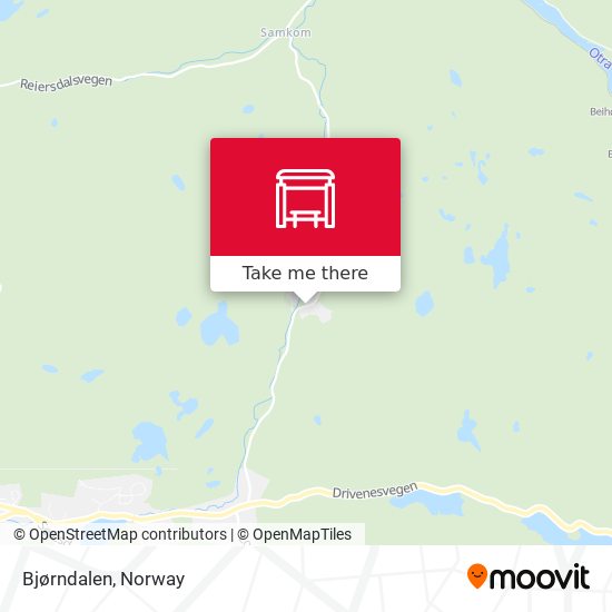 Bjørndalen map