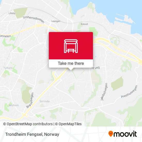 Trondheim Fengsel map