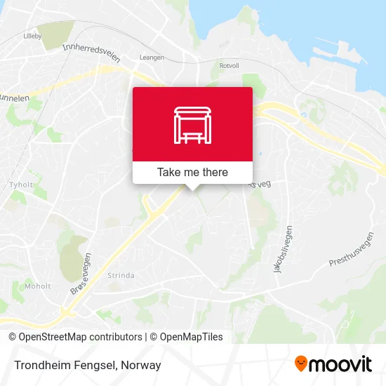 Trondheim Fengsel map