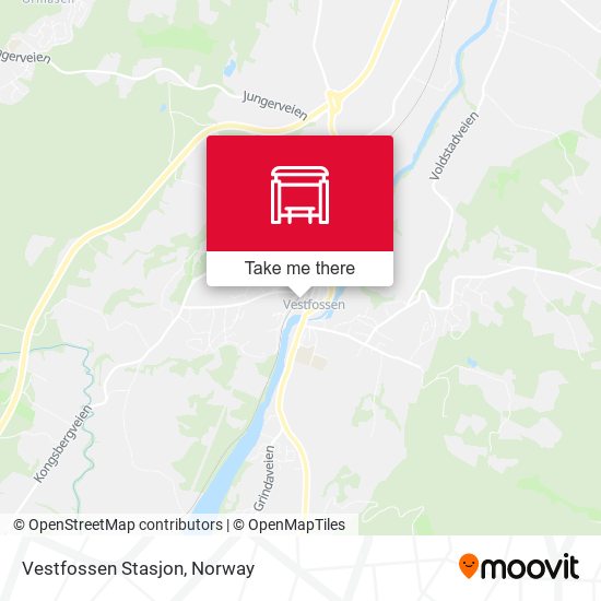 Vestfossen Stasjon map