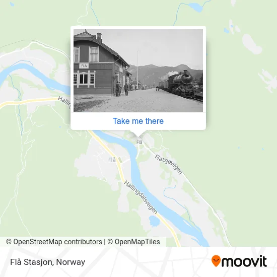 Flå Stasjon map
