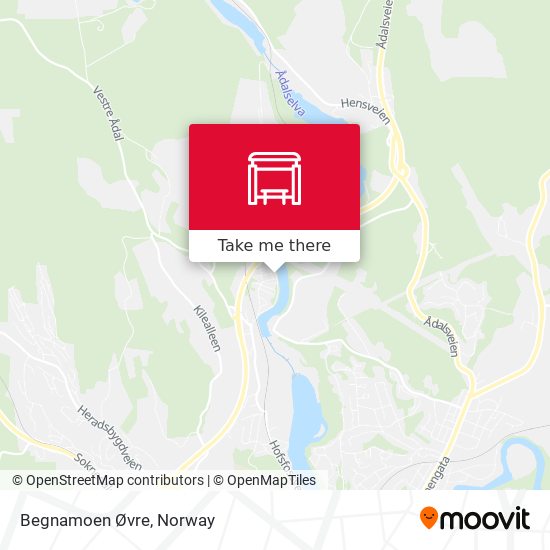 Begnamoen Øvre map