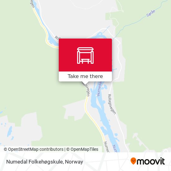 Numedal Folkehøgskule map