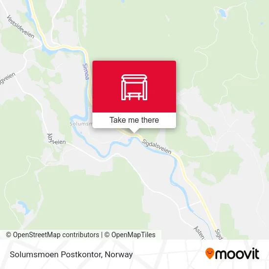 Solumsmoen Postkontor map