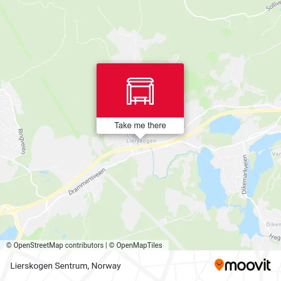 Lierskogen Sentrum map