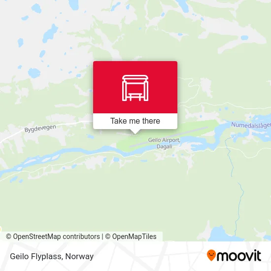 Geilo Flyplass map