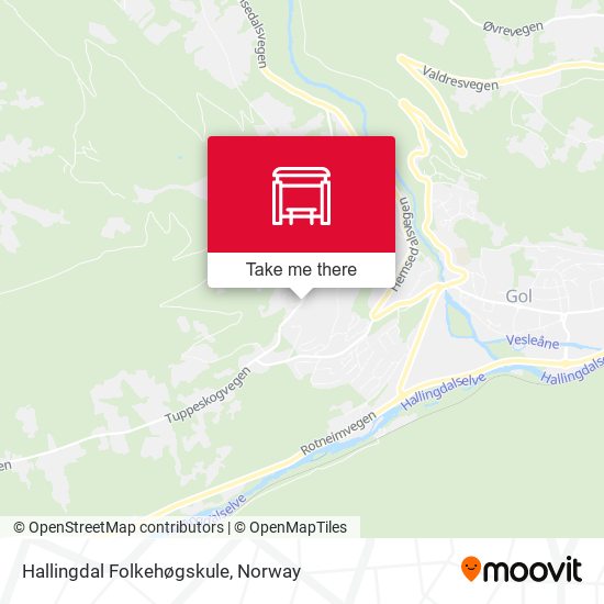 Hallingdal Folkehøgskule map