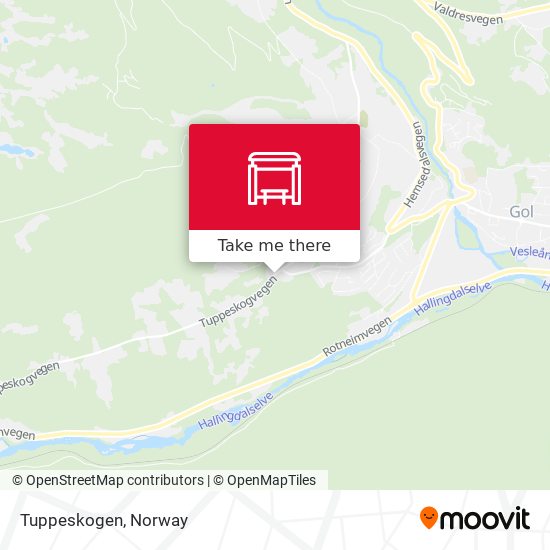 Tuppeskogen map