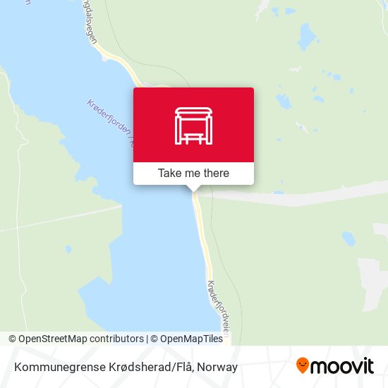 Kommunegrense Krødsherad/Flå map