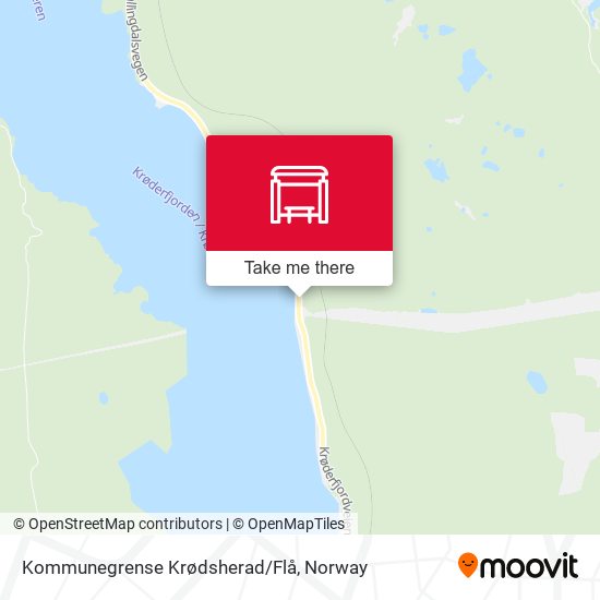 Kommunegrense Krødsherad/Flå map