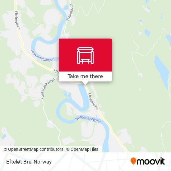 Efteløt Bru map