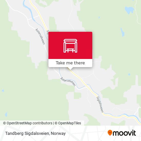 Tandberg Sigdalsveien map