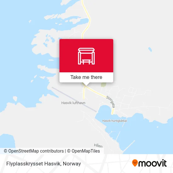 Flyplasskrysset Hasvik map