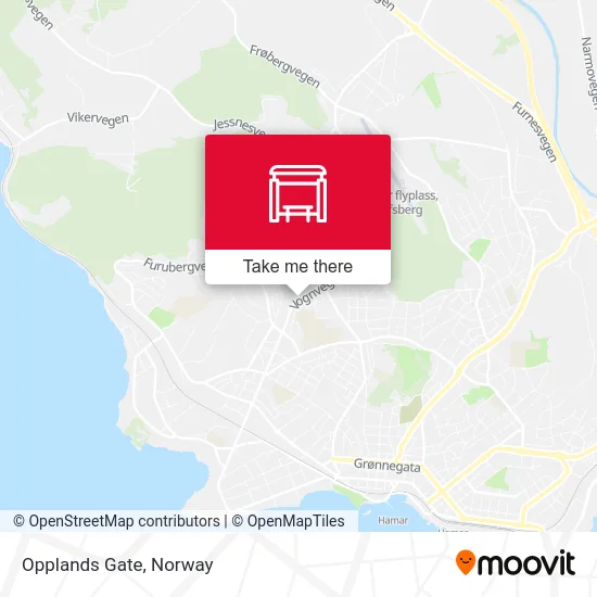 Opplands Gate map