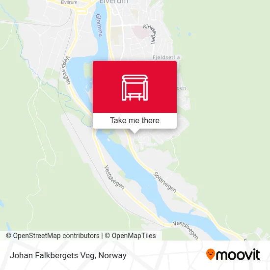 Johan Falkbergets Veg map