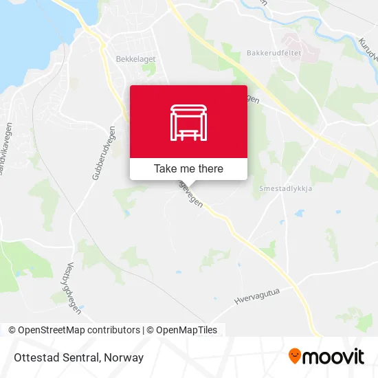 Ottestad Sentral map
