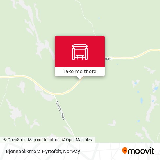 Bjønnbekkmora Hyttefelt map