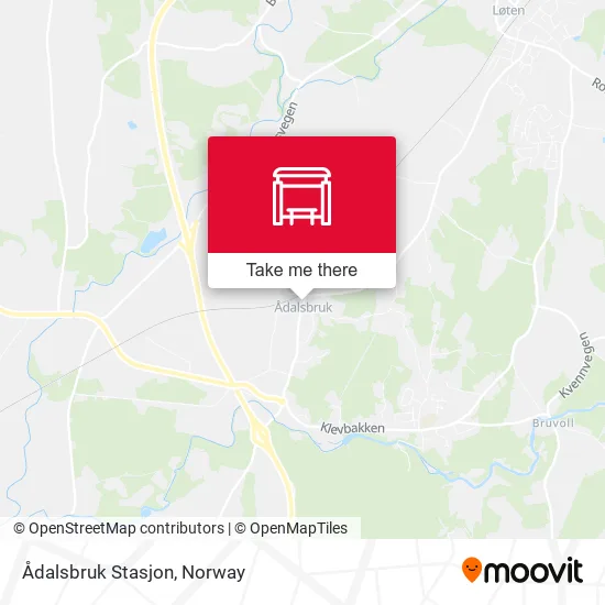 Ådalsbruk Stasjon map