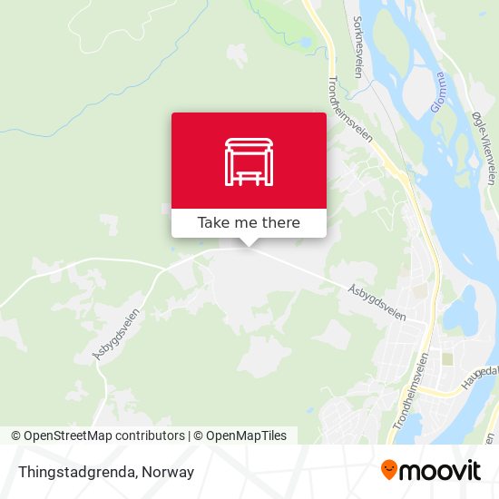 Thingstadgrenda map