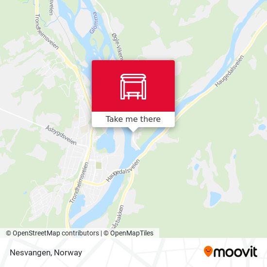 Nesvangen map