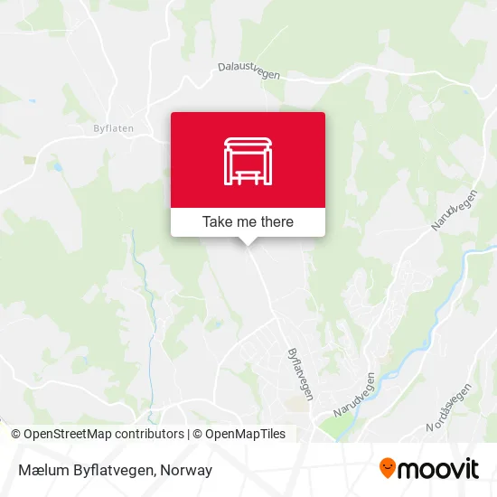 Mælum Byflatvegen map