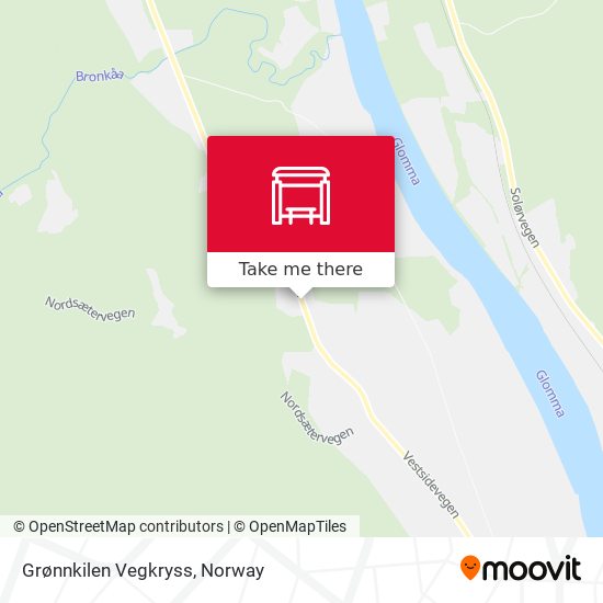 Grønnkilen Vegkryss map