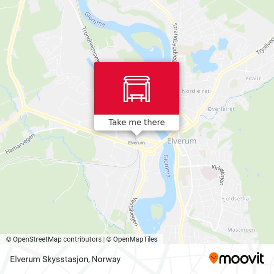 Elverum Skysstasjon map