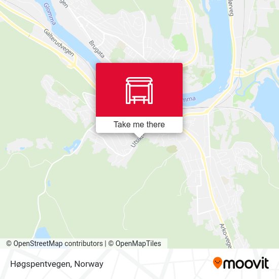 Høgspentvegen map