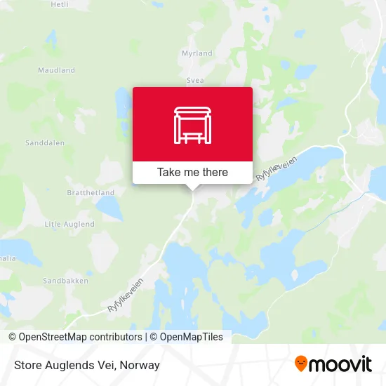 Store Auglends Vei map
