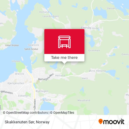 Skakkenuten Sør map