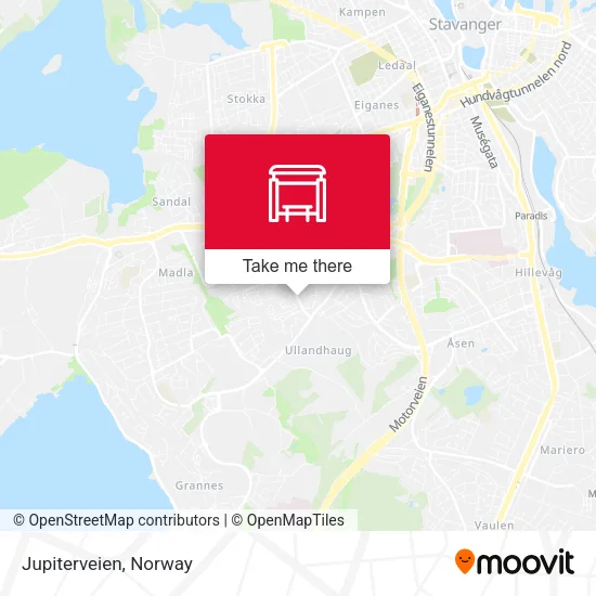 Jupiterveien map